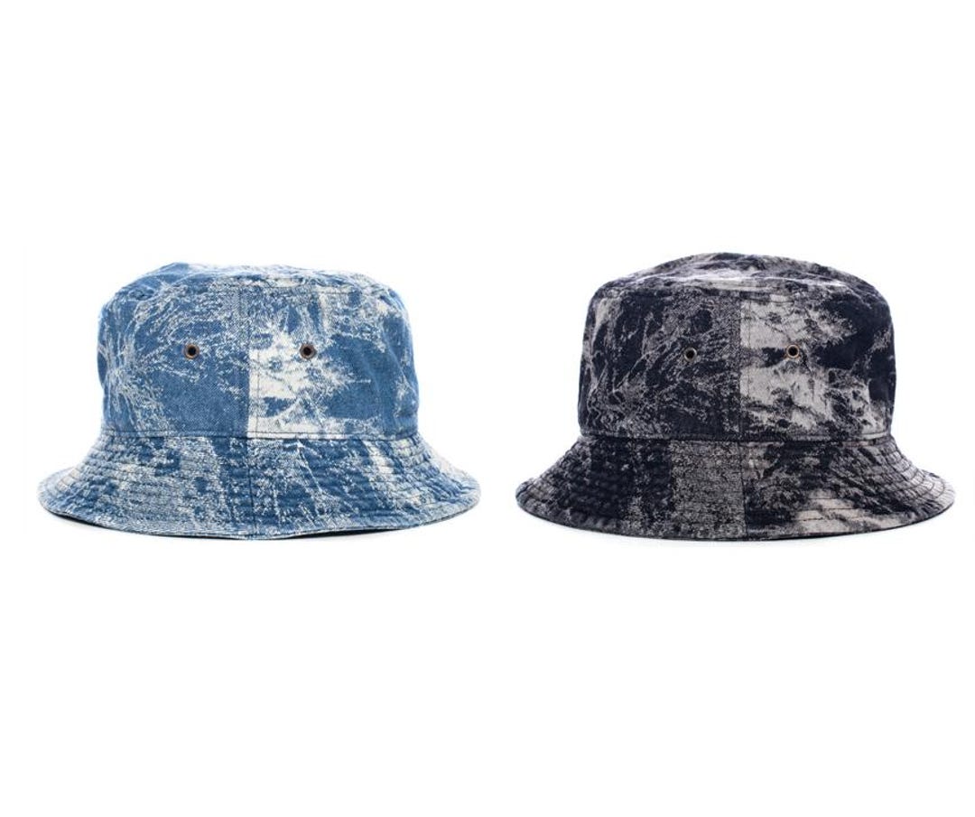 100% Cotton Tie Dye Denim Bucket Hats - Etsy