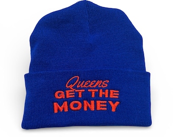 Queens Get The Money Beanie 100% Made in USA