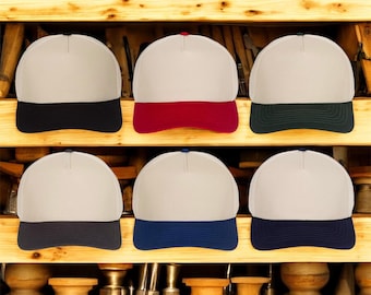 Two Tone Snapback A-Frame Cotton Five Panel Cap Mesh