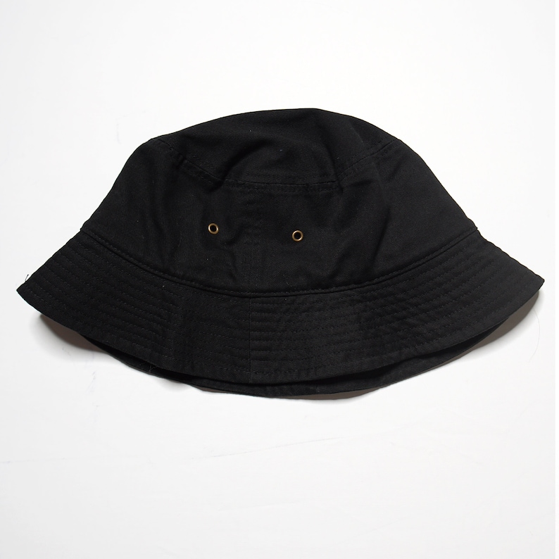 100 Washed Cotton Canvas Bucket Boonie Hat in Denim, Army, Black or