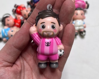 Cute Plush Soft Soccer Player Keychain Messi, Ronaldo