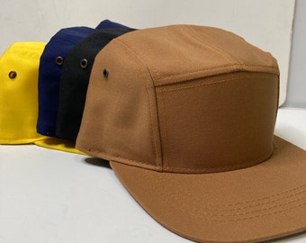 5 Panel Caps 100% Baumwolle mit verstellbaren Lederband