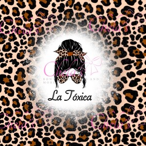 Tóxica leopard 20oz straight tumbler png file sublimation