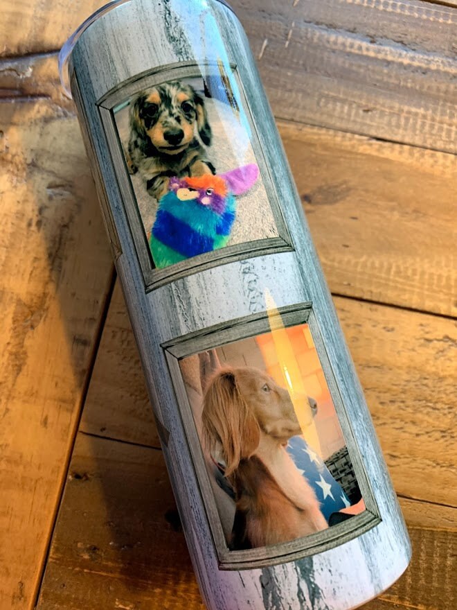 Personalized Dog 20oz Skinny Tumbler Dog Mom Dog Memorial Etsy