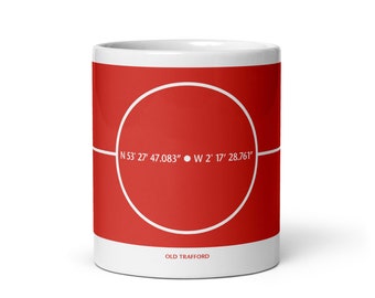 Manchester United F.C. White glossy mug