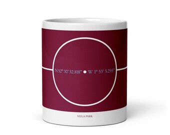 Aston Villa F.C. White glossy mug