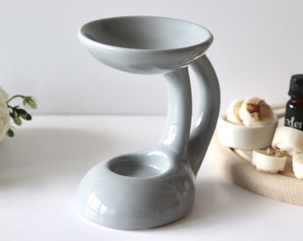 Duży kominek do olejków, kominek do topienia wosku, ceramiczny podgrzewacz do wosku, głęboka miska, wyprzedaż, podgrzewacz do wosku, woski sojowe, zapach do domu, wystrój wnętrz, aromaterapia