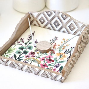 Serviettenhalter mit Gewicht, Serviettenhalter aus Holz, Serviette, Serviettenringe, Tischdekoration, Vintage, Rustikal, Wohnkultur, Küche, Hochzeitsdeko, Geschenk