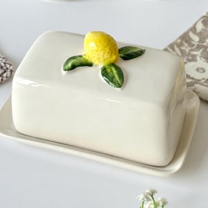 Keramikbutterschale, Butterdose, Butterhalter, Buttertopf, Butterdose mit Deckel, bedeckte Butterdose, Hochzeitsgeschenk, Housewarminggeschenk
