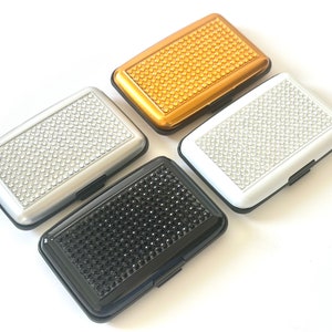Porta-cartão de crédito, Porta-cartão de visita, Porta-cartão, Carteira, Carteira fina, Estojo rígido, Carteira para cartão de crédito, Presente para ela | Bloqueio RFID |