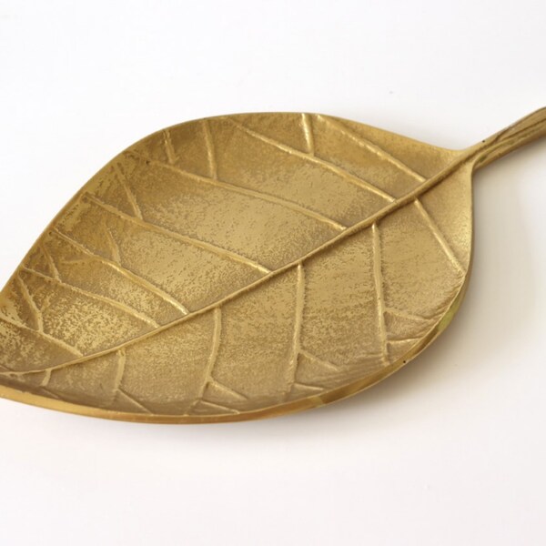 Gold Leaf Shaped Dish Tray | Decoration Leaf Dish | Jewellery Dish | Trinket Dish | Ornament Home Decor |  Metal Leaf