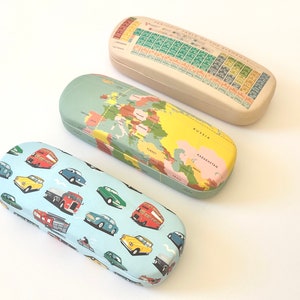 Étui à lunettes, étui à lunettes rigide, étui à lunettes de lecture, étui à lunettes, étui à lunettes de soleil, porte-lunettes, carte du monde, tableau périodique, cadeau