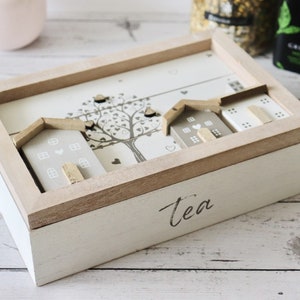 Tee Box, Holz Tee Box, Tee Aufbewahrung, Teebeutel Halter, personalisierte Tee Box, Tee Organisator, personalisierte Geschenk, Tee-Liebhaber Geschenk, Geschenk für sie,