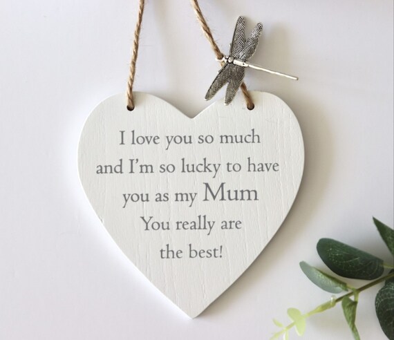 Personalised Heart Plaque For Mum Grandma Best Friend Aunty, Personalised Gift For Mum Grandma Friend Aunty, Thank You Plaque, Wall Decor