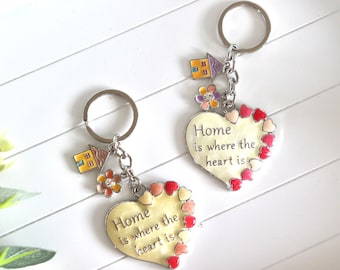 New Home Keyring, New Home Gift,  keychain, Housewarming Gift, Moving House Gift, First Home Gift, Home Sweet Home Gift For Her