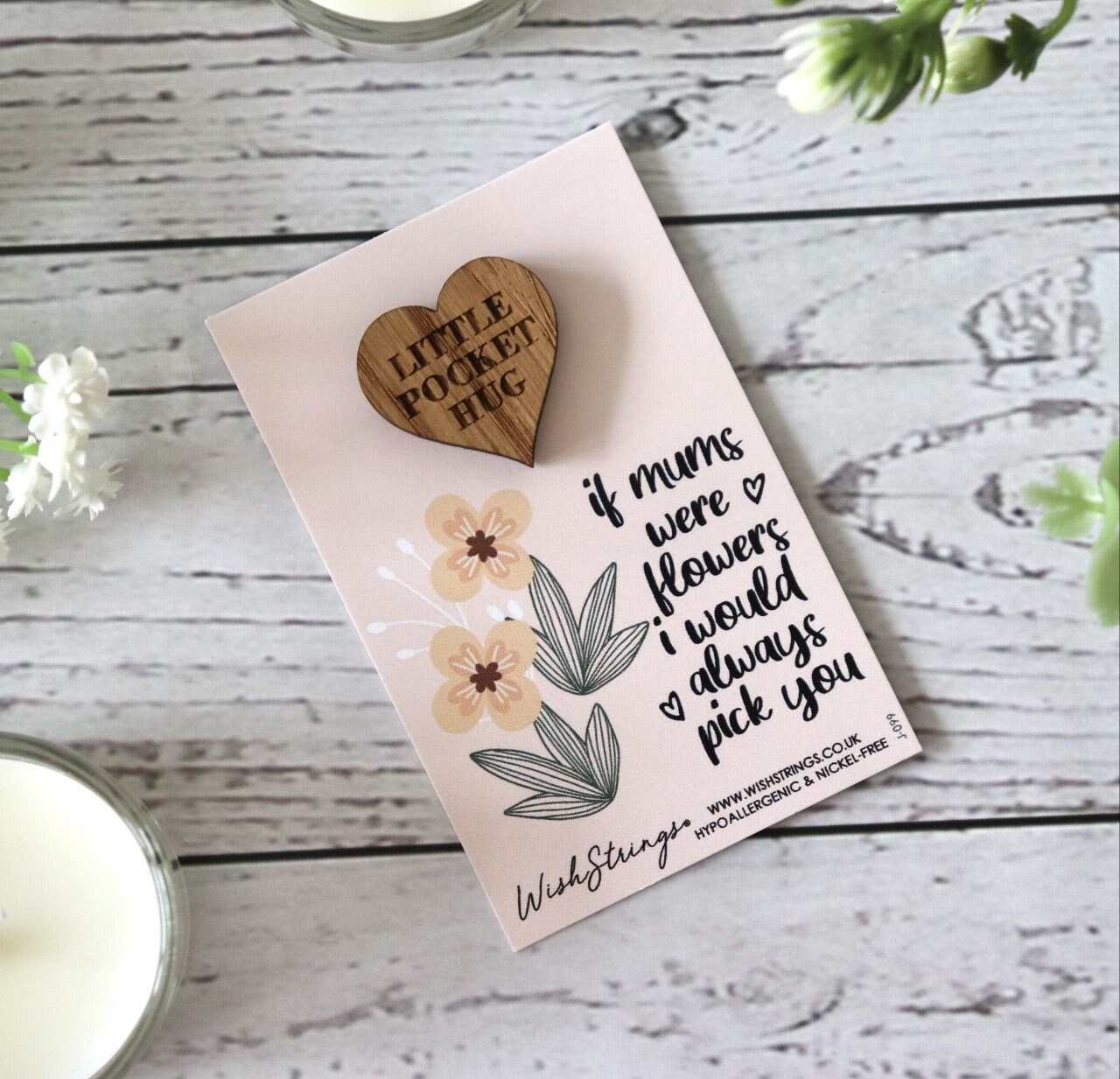 Mum Gift Heart Keepsake Token for Mum on Gloss Card Gift for - Etsy