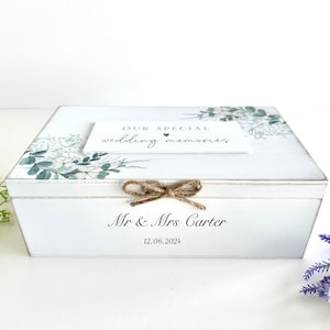 Personalised Wooden Wedding Keepsake Memory Box, Wedding Day Gift, Wedding Keepsake Gift, Couples Gift, Memory Box