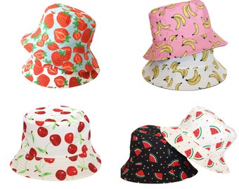 Bucket Hat, Sun Hat, Summer Hat, Fisherman Hat, Hat, Reversible, Beach Hat, 100% Cotton, Beachwear