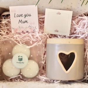 Mum Gift Box, Heart Tealight Holder With Tealights,  Daughter, Sister, Grandma, Friend, Gift, Gift For Her, Home Decor, Home Fragrance