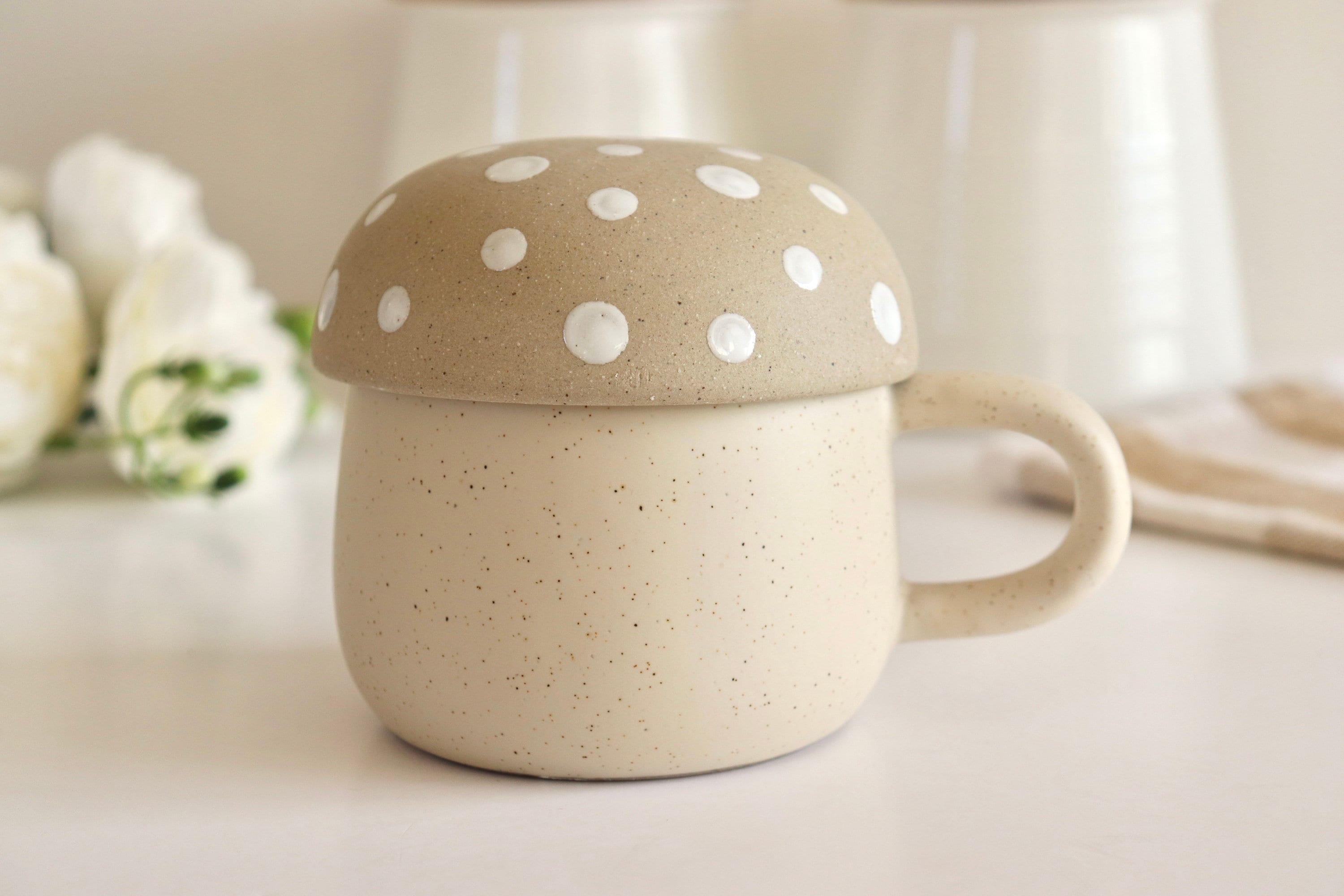 Spotted Red Lid Mushroom Mug