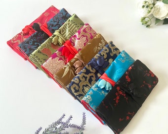 Jewelry Roll, Travel Jewelry Rolls, Fabric Jewellery Organiser, Travel Case, Jewellery Storage, Jewellery Holder, Watch Roll, Holiday Gift