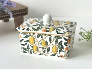 Mikasa Chalk Burriera In Porcellana Con Coperchio, 21 Cm Burriera Bianca Per Colazione E Cena