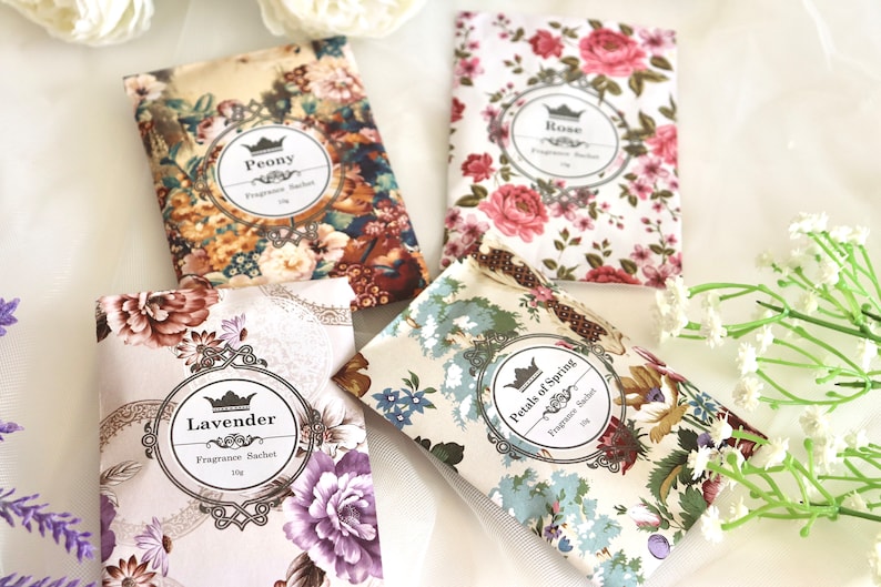 Wardrobe Freshener, Set Of 2 Scented Sachet, Drawer Freshener, Home Decor, Home Fragrance, Wedding, Fragrance Sachets, Gift, Various Scents image 4