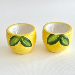 Ceramic Egg Cups Set, Egg Cup, Egg, Breakfast, Set Of 2 Lemon Egg Cups, Eierbecher, Egg Holder Set, Egg Holder, Gift