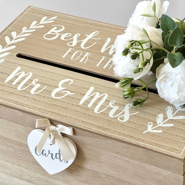 Wedding Post Box (Cards), Mr And Mrs, Rustic Wedding Wooden Card Box, Wedding Money Box, Wedding Decor, Wedding Card Holder, Post Box