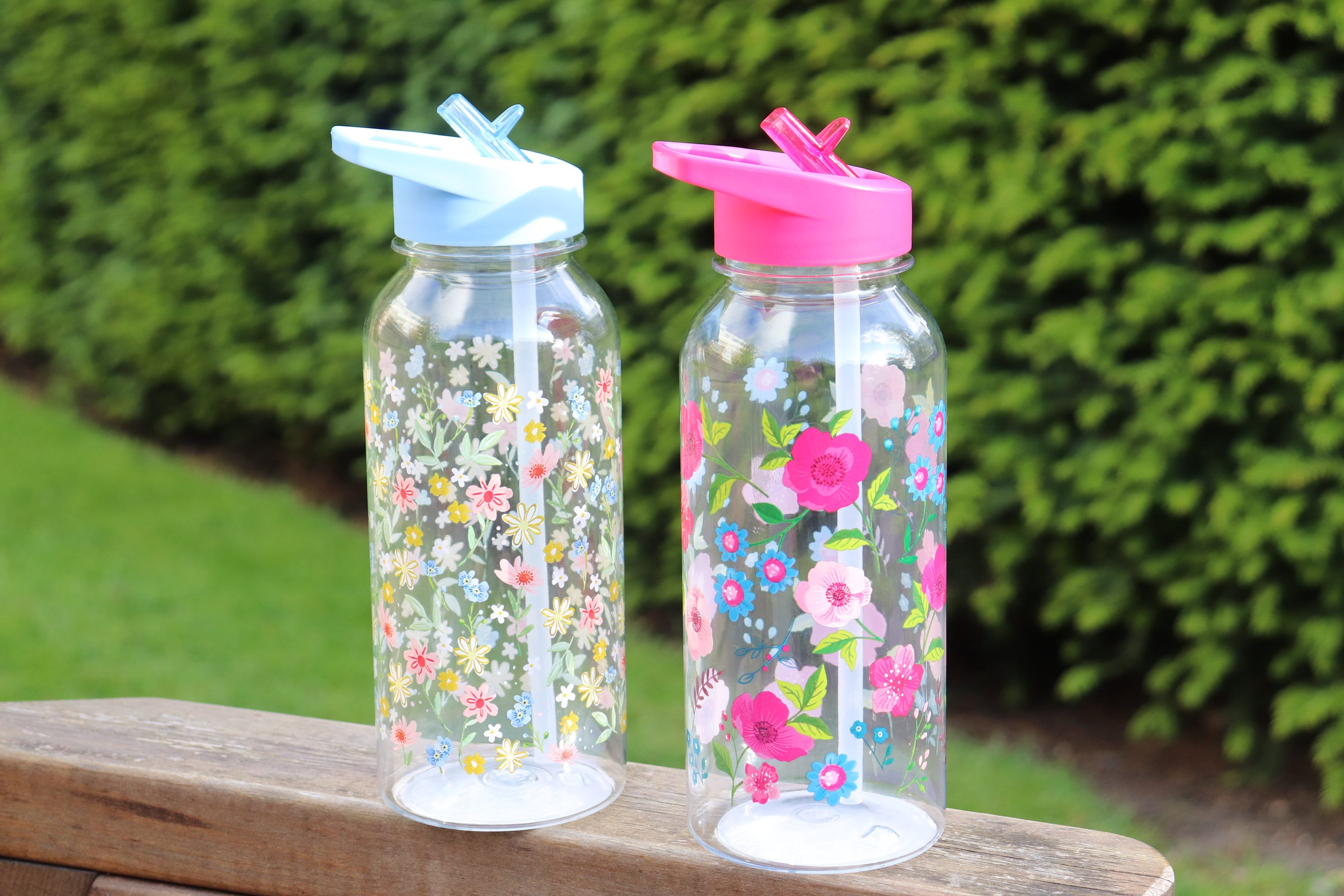 Water Bottle, Reusable 1 Litre Water Bottle With Flip Straw, Hydration  Bottle, Various Designs Available, Gift, Wild Flowers 