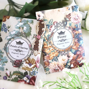 Wardrobe Freshener, Set Of 2 Scented Sachet, Drawer Freshener, Home Decor, Home Fragrance, Wedding, Fragrance Sachets, Gift, Various Scents image 6