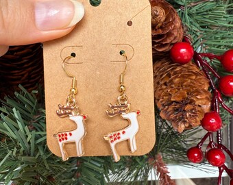 Christmas rudolf earrings