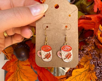 Autumn latte earrings