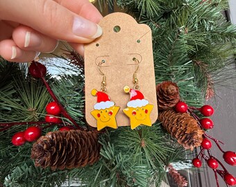 Santa hat earrings