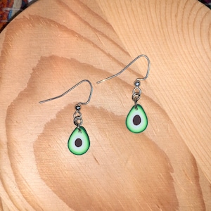 Mini avocado slice earrings