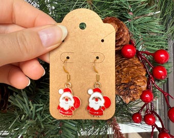 Festive Santa Claus earrings