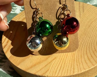 Mini Christmas ornament earrings