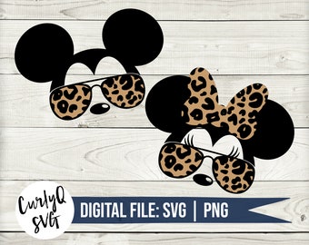 SVG, Cheetah Mickey, Cheetah Minnie, Wild, Cheetah Print, Animal