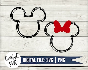 SVG, Mickey, Minnie, graphic, sketch, digital download, castle, magical, instant download, Orlando, California, vacation, png, sublimation