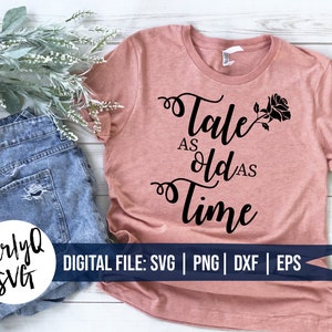 Svg, belleza, bestia, rosa, castillo, viejo como el tiempo, magia, princesa, archivo recortado, Cricut, descarga digital, silueta