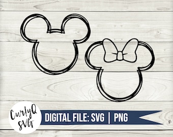 SVG, Mickey, Minnie, graphic, sketch, digital download, castle, magical, instant download, Orlando, California, vacation, png, sublimation