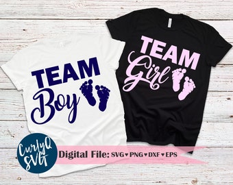 SVG, team boy, team girl, cut file, gender reveal, party, baby girl, baby boy, soon to be mommy, daddy, baby shower, blue, pink, newborn
