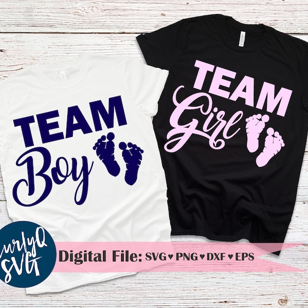 SVG, team boy, team girl, cut file, gender reveal, party, baby girl, baby boy, soon to be mommy, daddy, baby shower, blue, pink, newborn