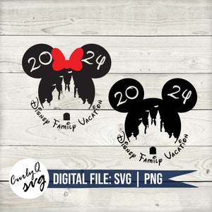 SVG, Castle, family vacation, 2024, magical, digital download, instant, cricut, silhouette, cut file, mickey, minnie, png, diy, california