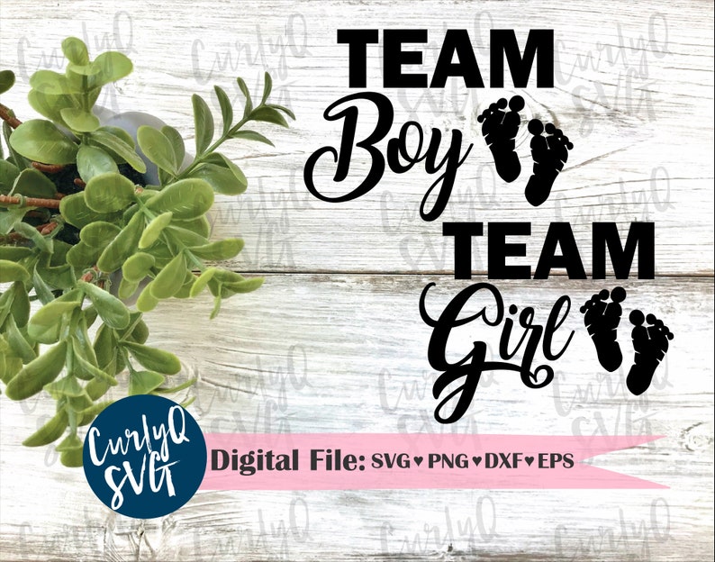Download SVG team boy team girl cut file gender reveal party baby ...