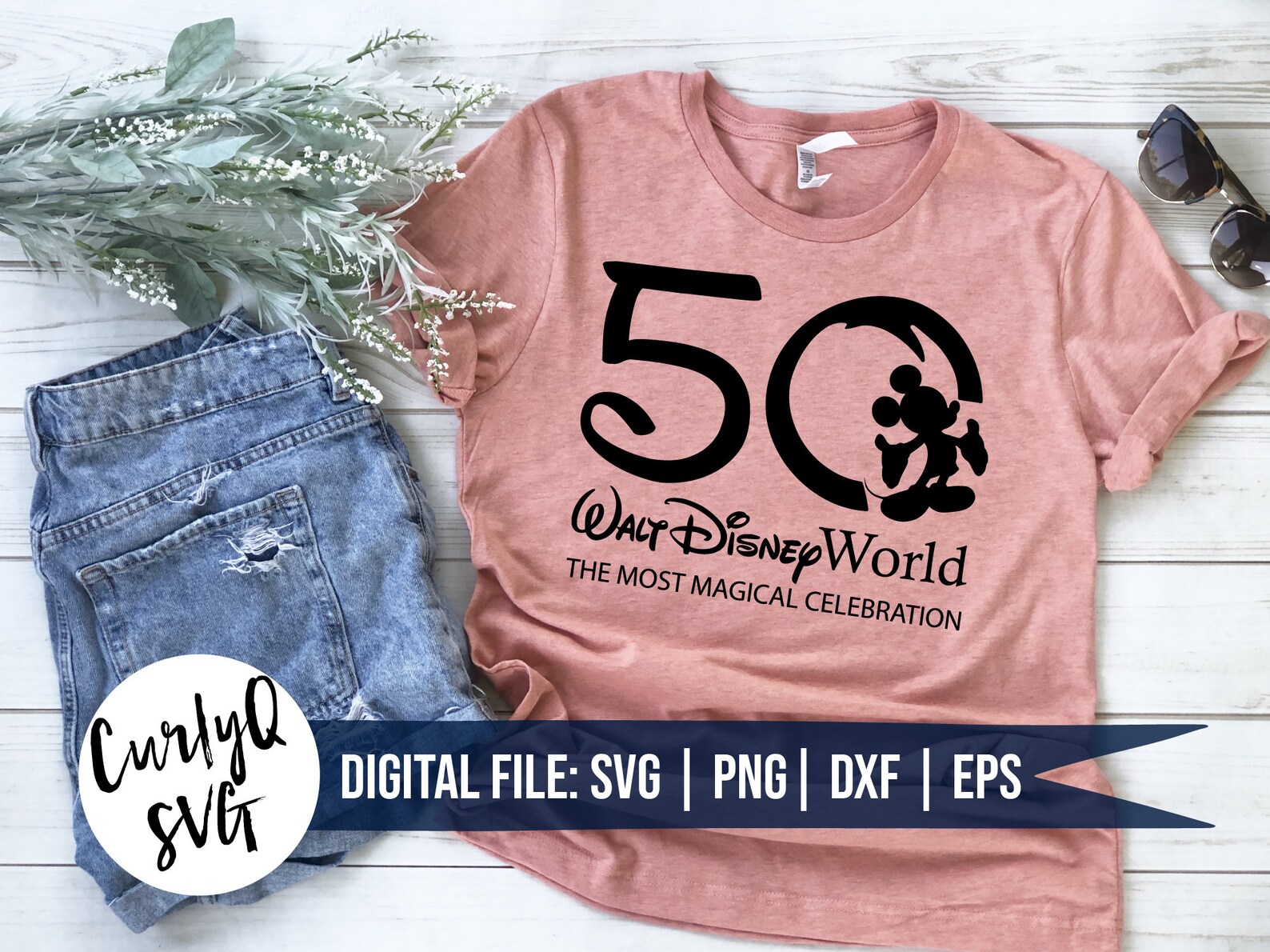 SVG Disney World 50th anniversary the most magical | Etsy