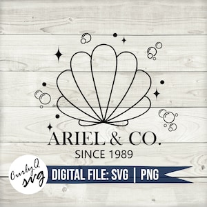 SVG, ariel & co, petite sirène, sous la mer, fichier coupé, téléchargement numérique, instantané, vecteur, graphique, coquillage, bricolage, chemise svg, princesse