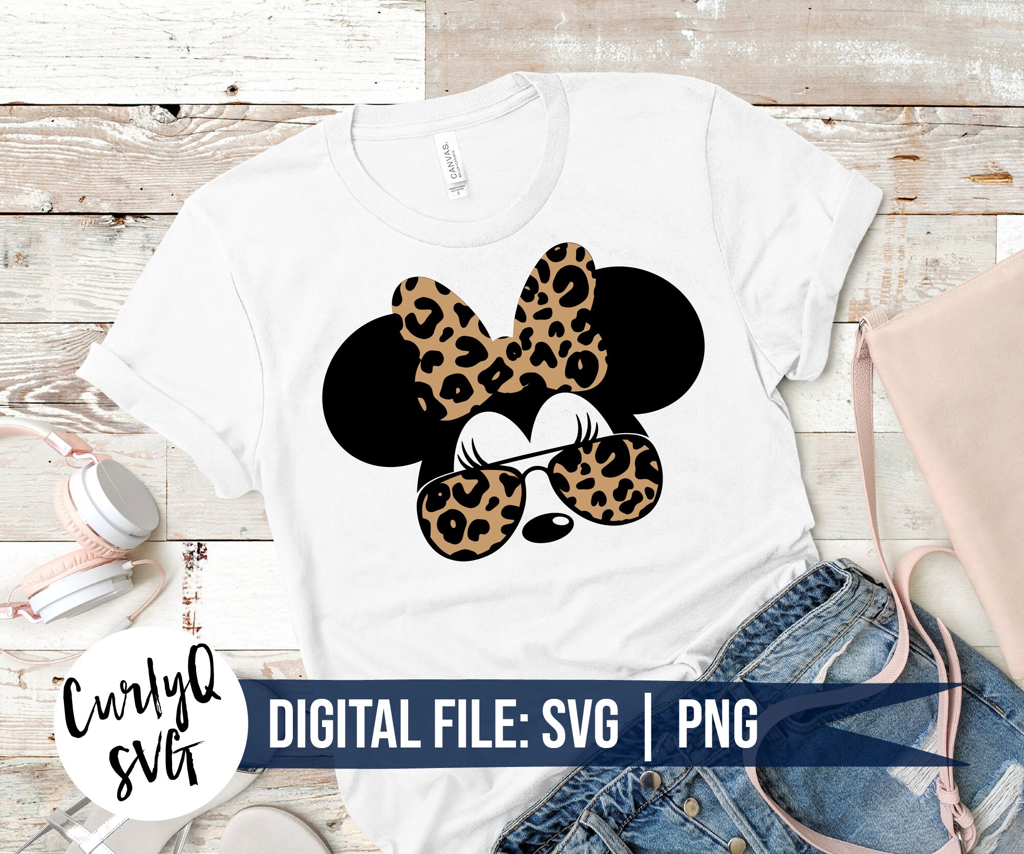 Mickey Cheetah Leopard, Minnie Cheetah Svg, Print Svg, Png