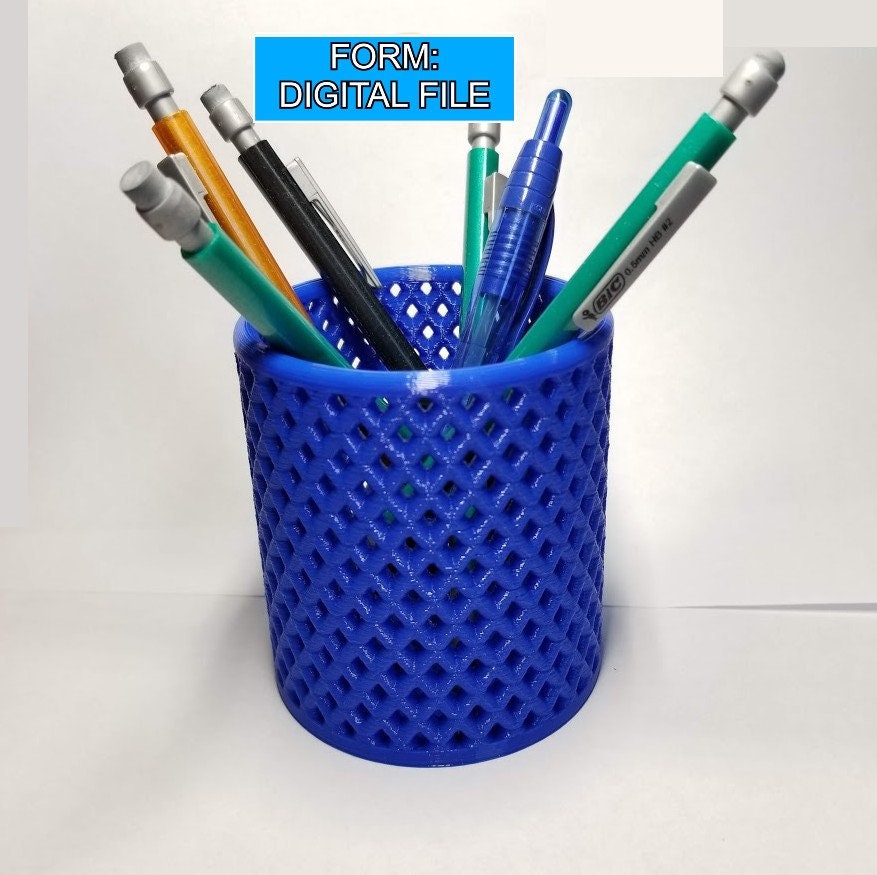 Mesh Pencil Holder STL File for 3D Printing Etsy