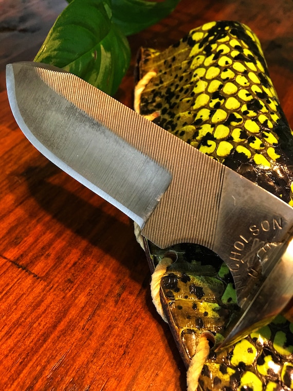 Nicholson Mill Bastard File And Bone Handle Knife Etsy